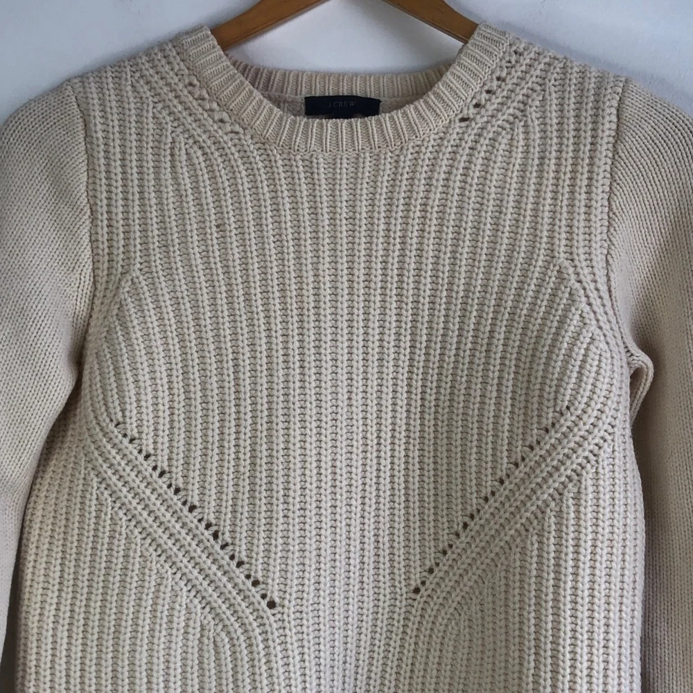 J Crew Wool Cream Sweater